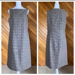 Mondi Vintage Wool Shift Dress Cream and Brown